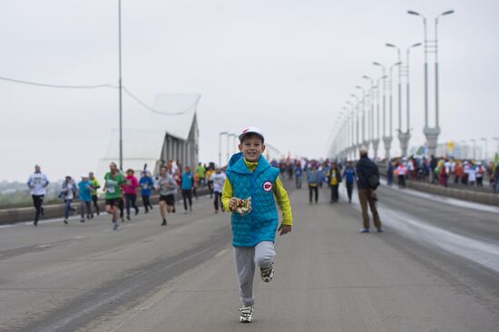 Siberian international marathon in Omsk