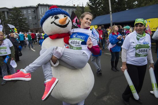 Siberian international marathon in Omsk