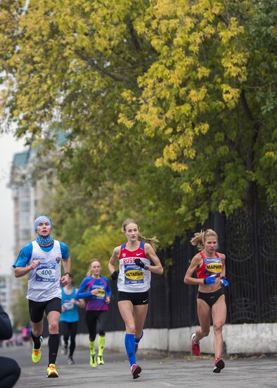 Siberian international marathon in Omsk