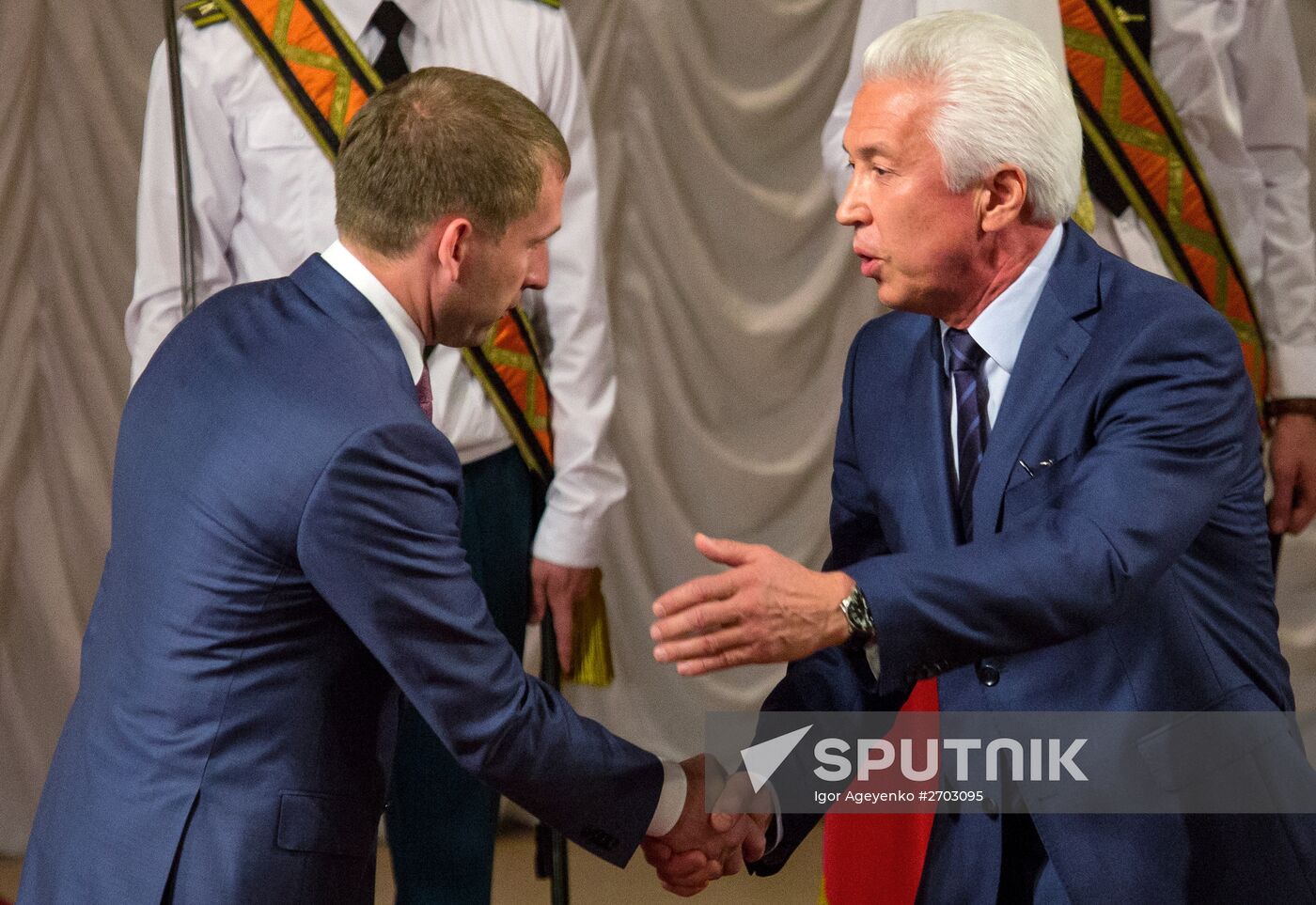 Inauguration of elected Amur Region Governor Alexander Kozlov in Blagoveshchensk