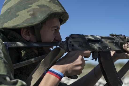 Dobrovolets military patriotic club for youths in Luhansk