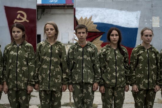 Dobrovolets military patriotic club for youths in Luhansk