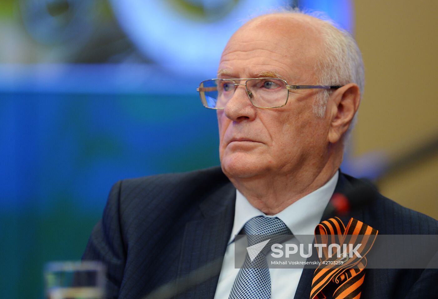 News conference on first run of film "Dynamo athletes on battlefields"