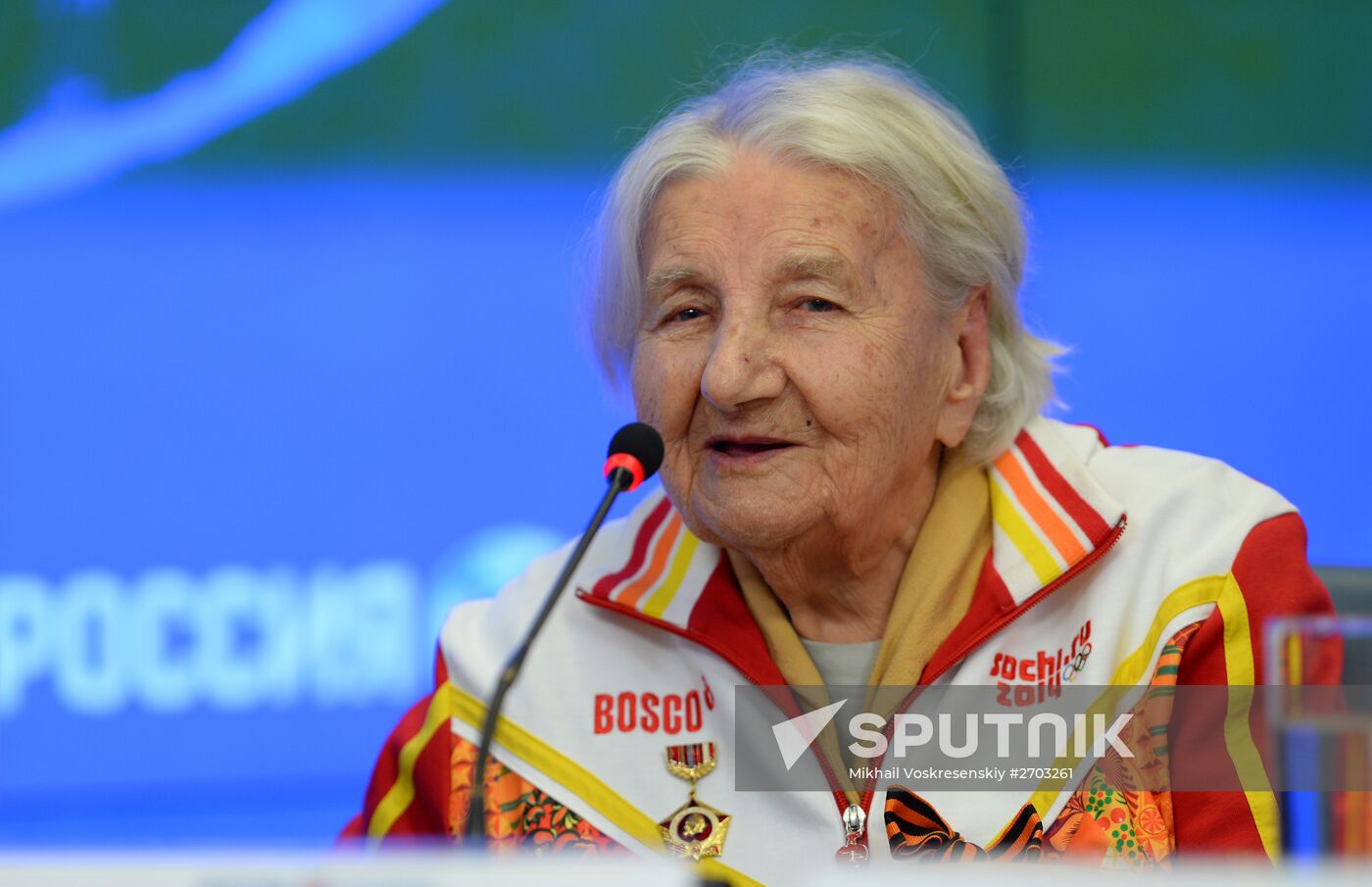 News conference on first run of film "Dynamo athletes on battlefields"