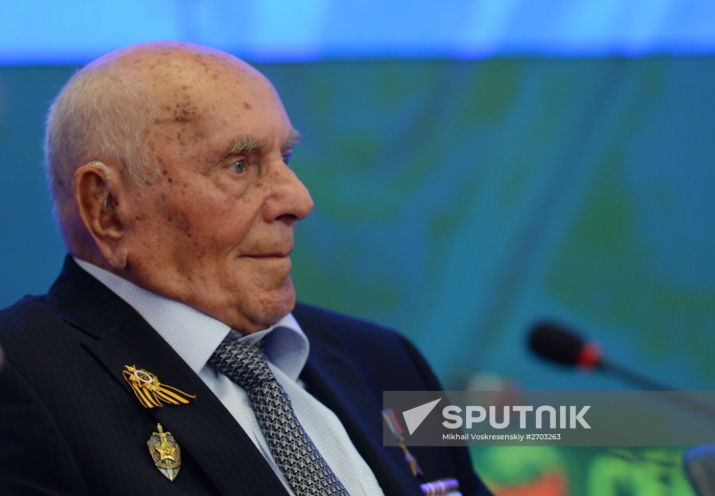 News conference on first run of film "Dynamo athletes on battlefields"