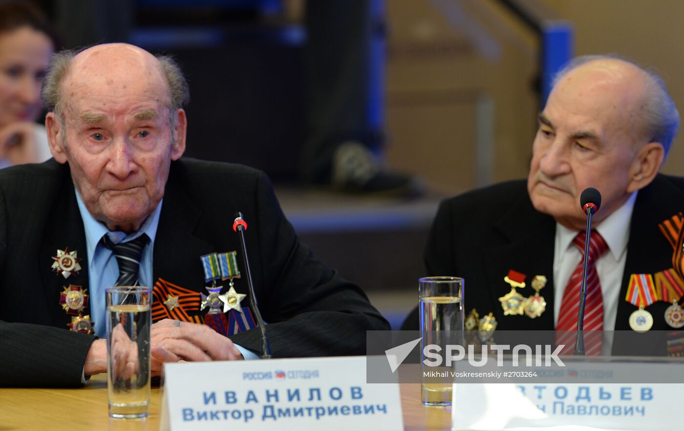 News conference on first run of film "Dynamo athletes on battlefields"