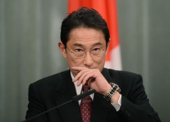 Russian Foreign Minister Sergey Lavrov meets with his Japanese counterpart Fumio Kishida