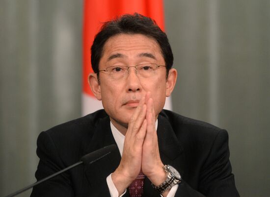Russian Foreign Minister Sergey Lavrov meets with his Japanese counterpart Fumio Kishida