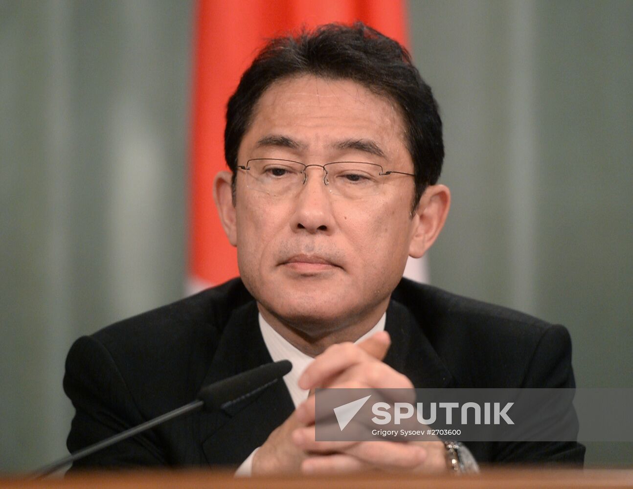 Russian Foreign Minister Sergey Lavrov meets with his Japanese counterpart Fumio Kishida