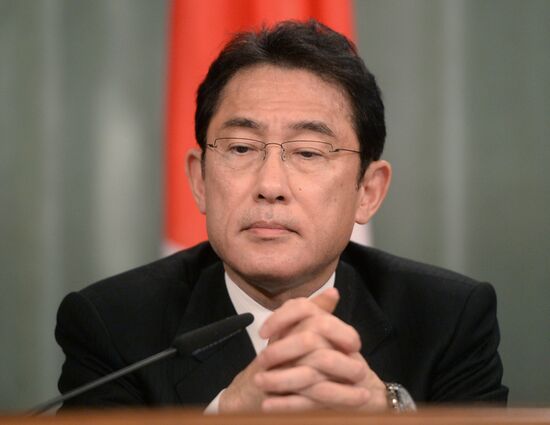 Russian Foreign Minister Sergey Lavrov meets with his Japanese counterpart Fumio Kishida