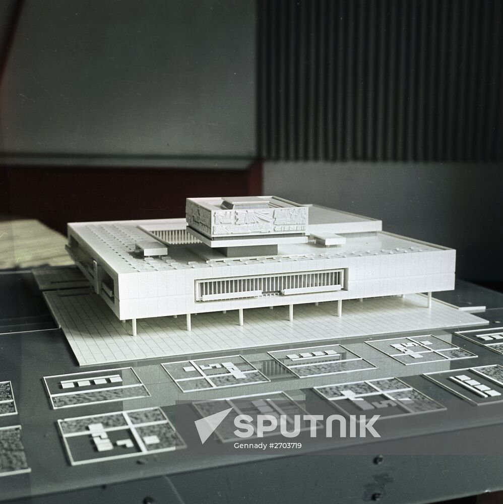 Architectural model of the Lenin Memorial Museum in Ulyanovsk