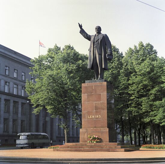 The statue of Lenin in Riga
