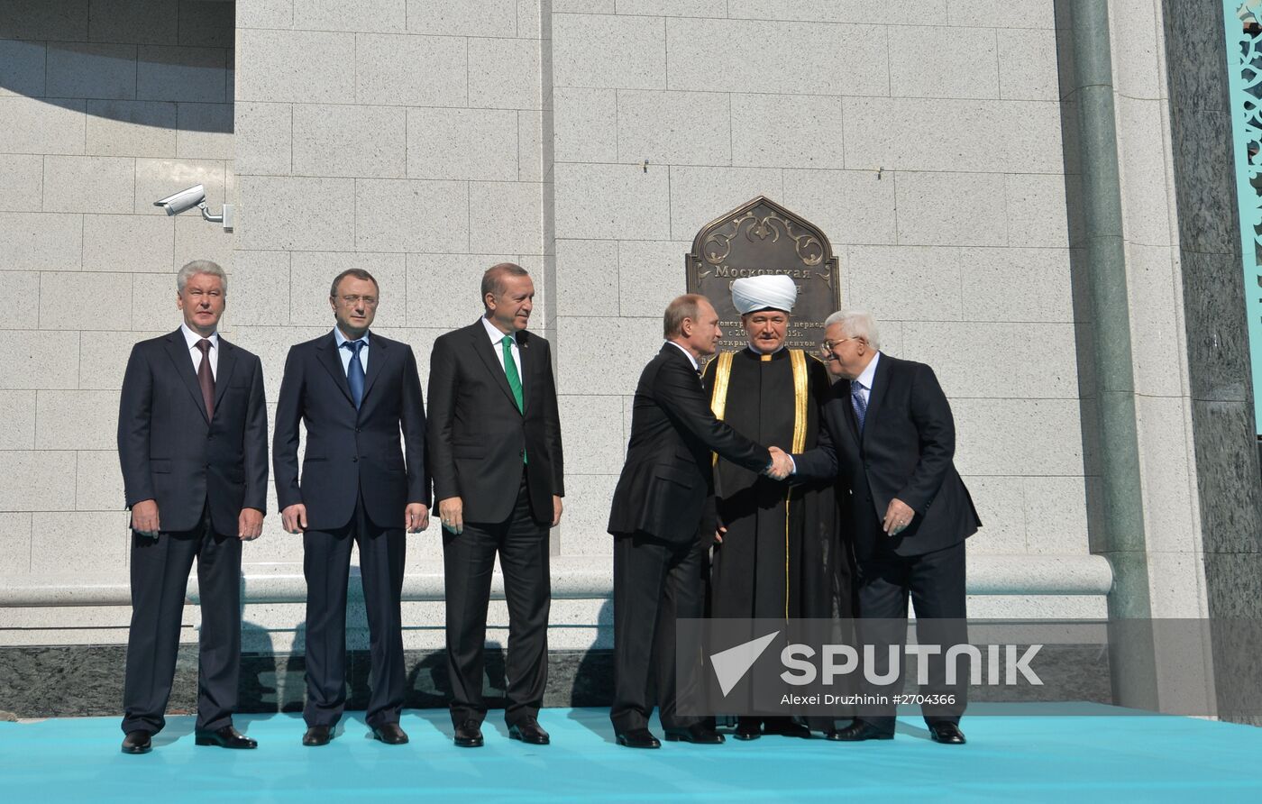 President Vladimir Putin attends opening of renovated Moscow Cathedral Mosque