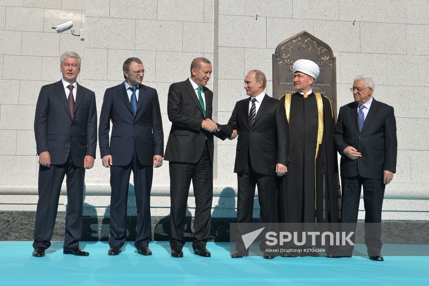 President Vladimir Putin attends opening of renovated Moscow Cathedral Mosque