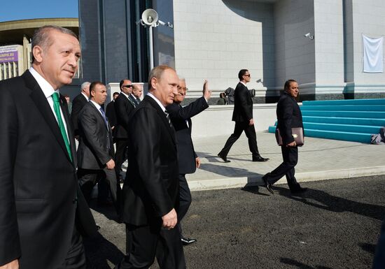 President Vladimir Putin attends opening of renovated Moscow Cathedral Mosque