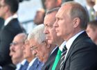 September 23, 2015. President Vladimir Putin, President of Turkey Recep Tayyip Erdogan and President of Palestine Mahmoud Abbas, right to left, attend the opening of the renovated Moscow Cathedral Mosque. Location: Russia, Moscow. Author: Alexei Druzhinin/Sputnik. President Vladimir Putin attends opening of renovated Moscow Cathedral Mosque