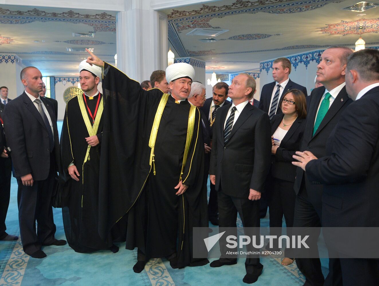 President Vladimir Putin attends opening of renovated Moscow Cathedral Mosque