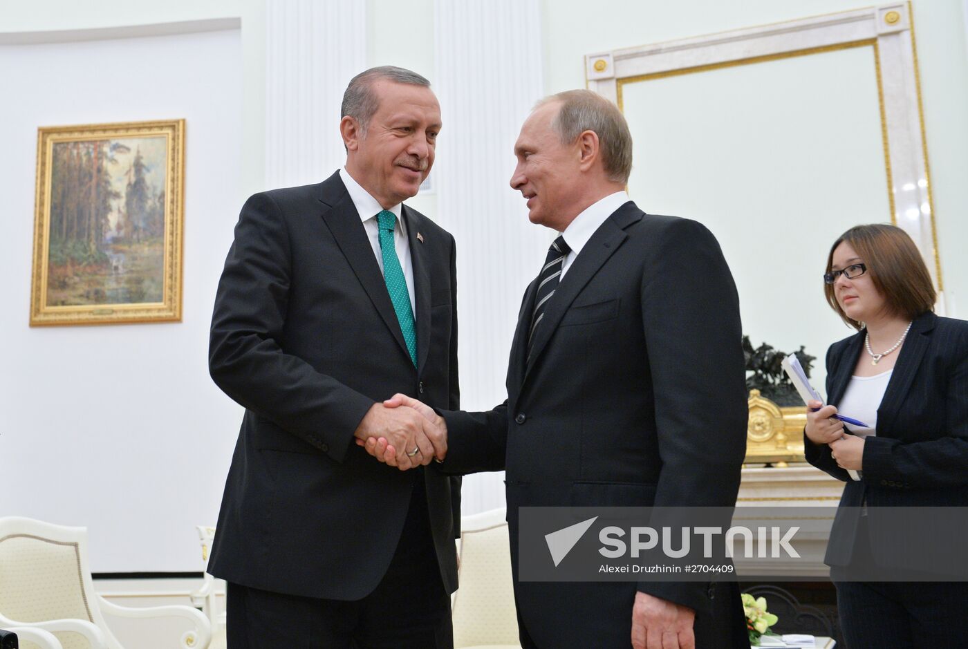 President Vladimir Putin meets with President of Turkey Recep Erdogan