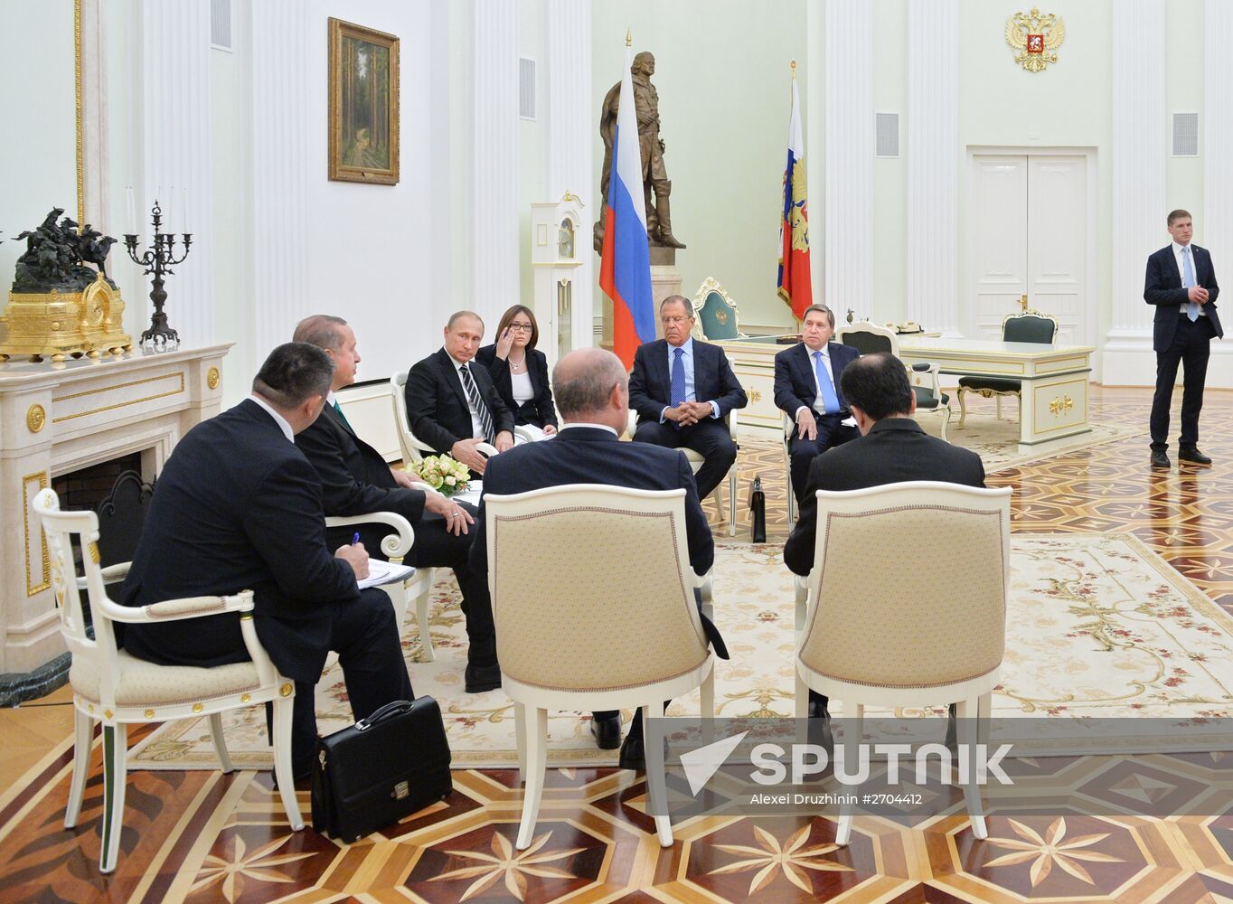 President Vladimir Putin meets with President of Turkey Recep Erdogan