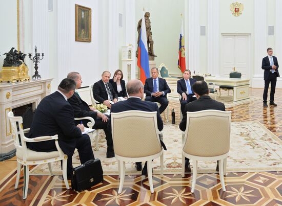 President Vladimir Putin meets with President of Turkey Recep Erdogan