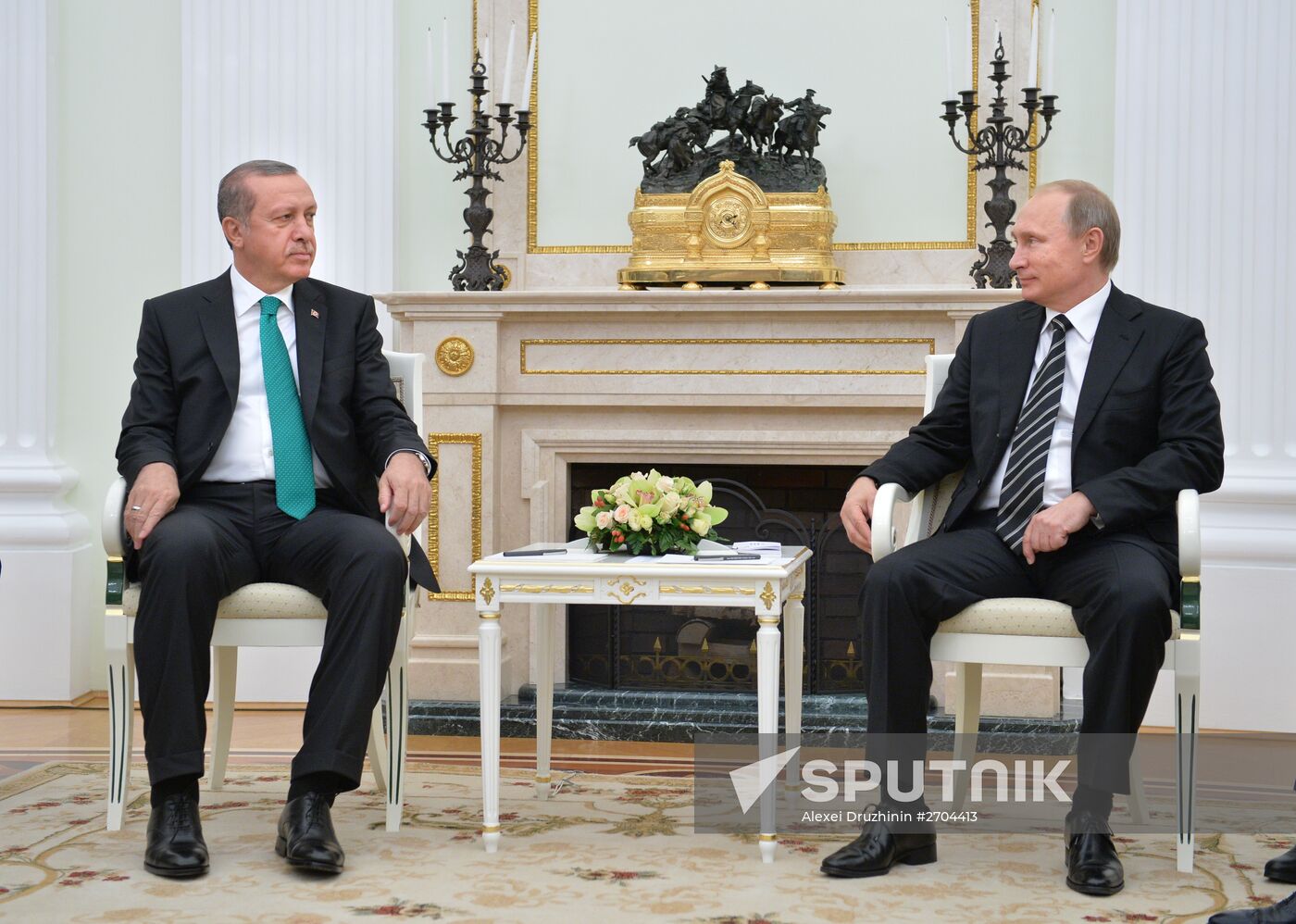 President Vladimir Putin meets with President of Turkey Recep Erdogan