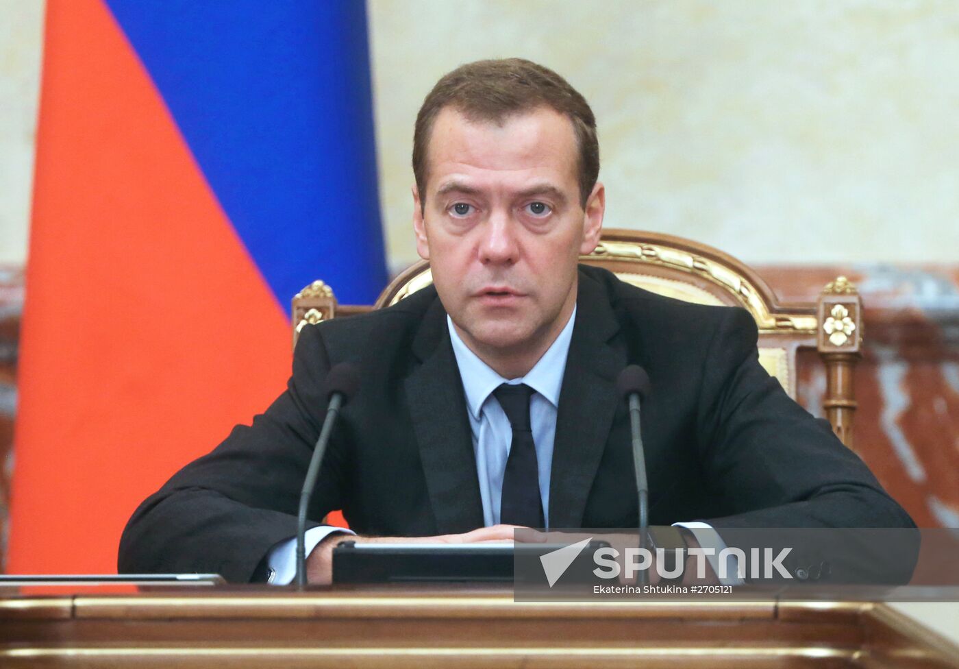 Russian Prime Minister Dmitry Medvedev chairs Government meeting