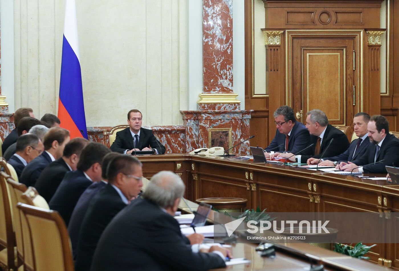 Russian Prime Minister Dmitry Medvedev chairs Government meeting