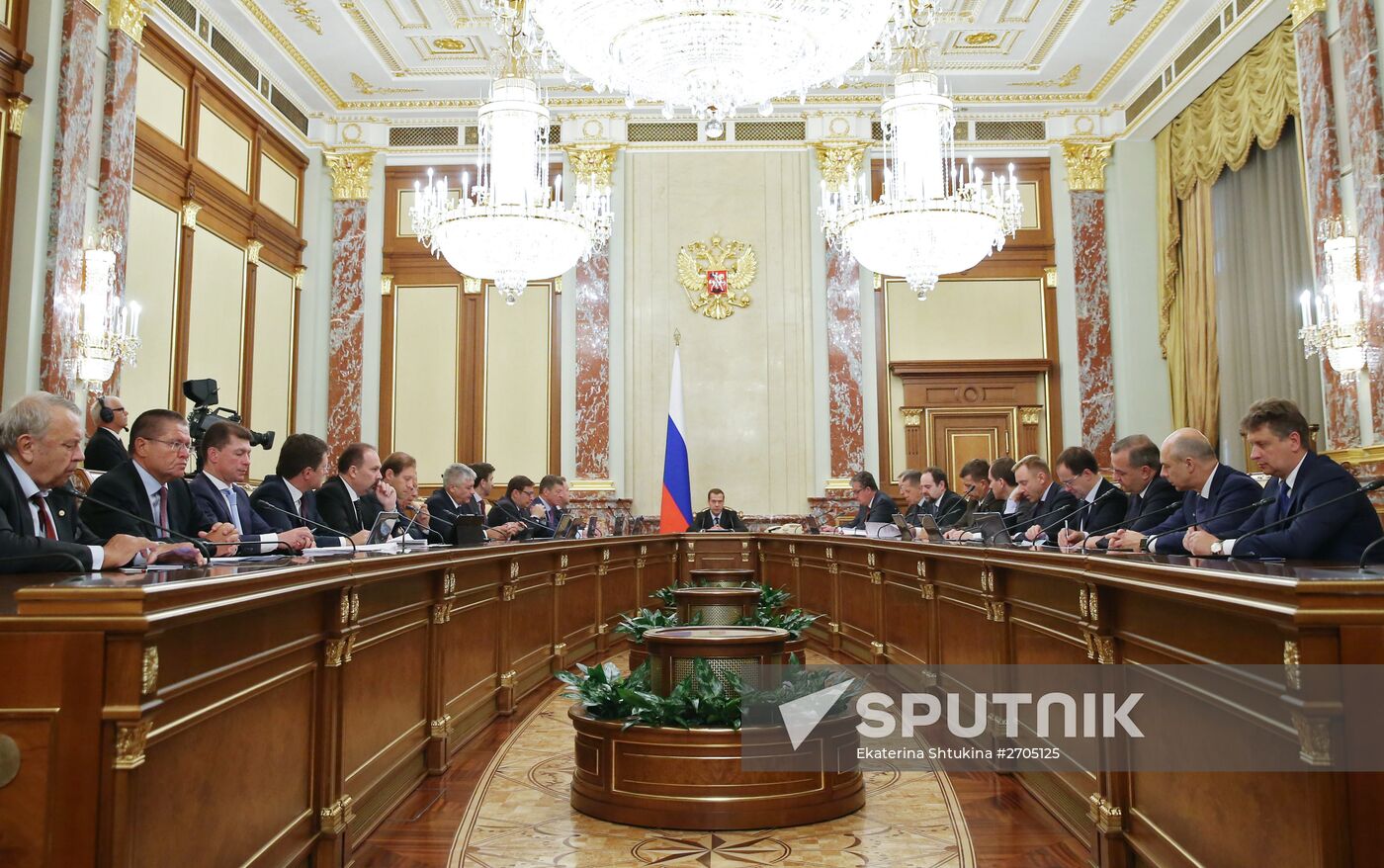 Russian Prime Minister Dmitry Medvedev chairs Government meeting