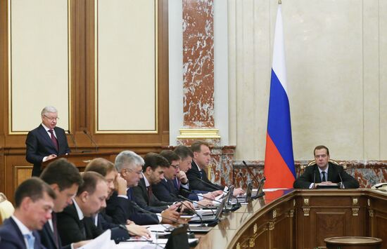 Russian Prime Minister Dmitry Medvedev chairs Government meeting
