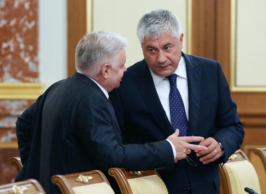 Russian Prime Minister Dmitry Medvedev chairs Government meeting