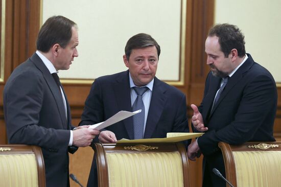 Russian Prime Minister Dmitry Medvedev chairs Government meeting