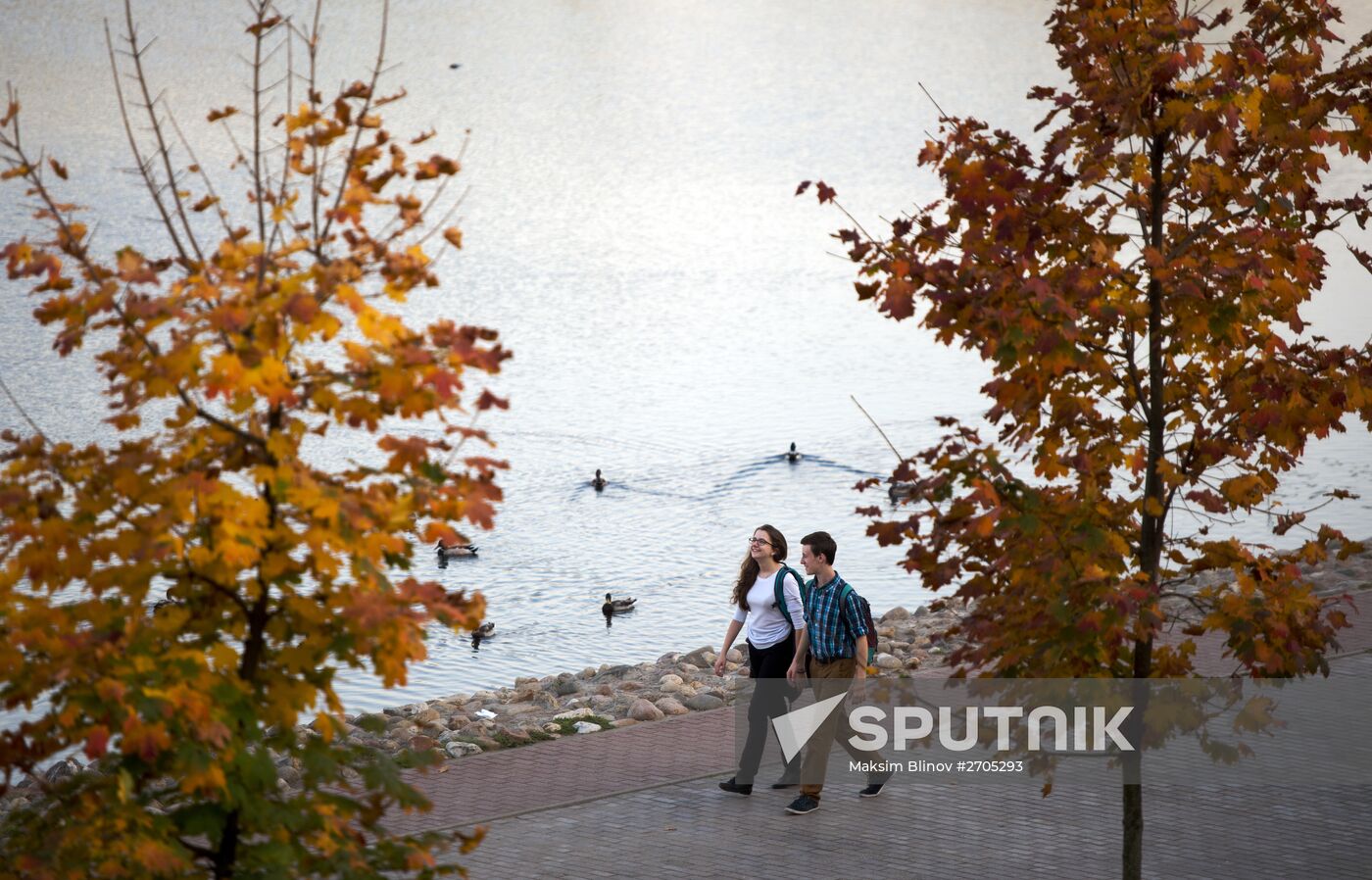 Moscow enjoys warm weather