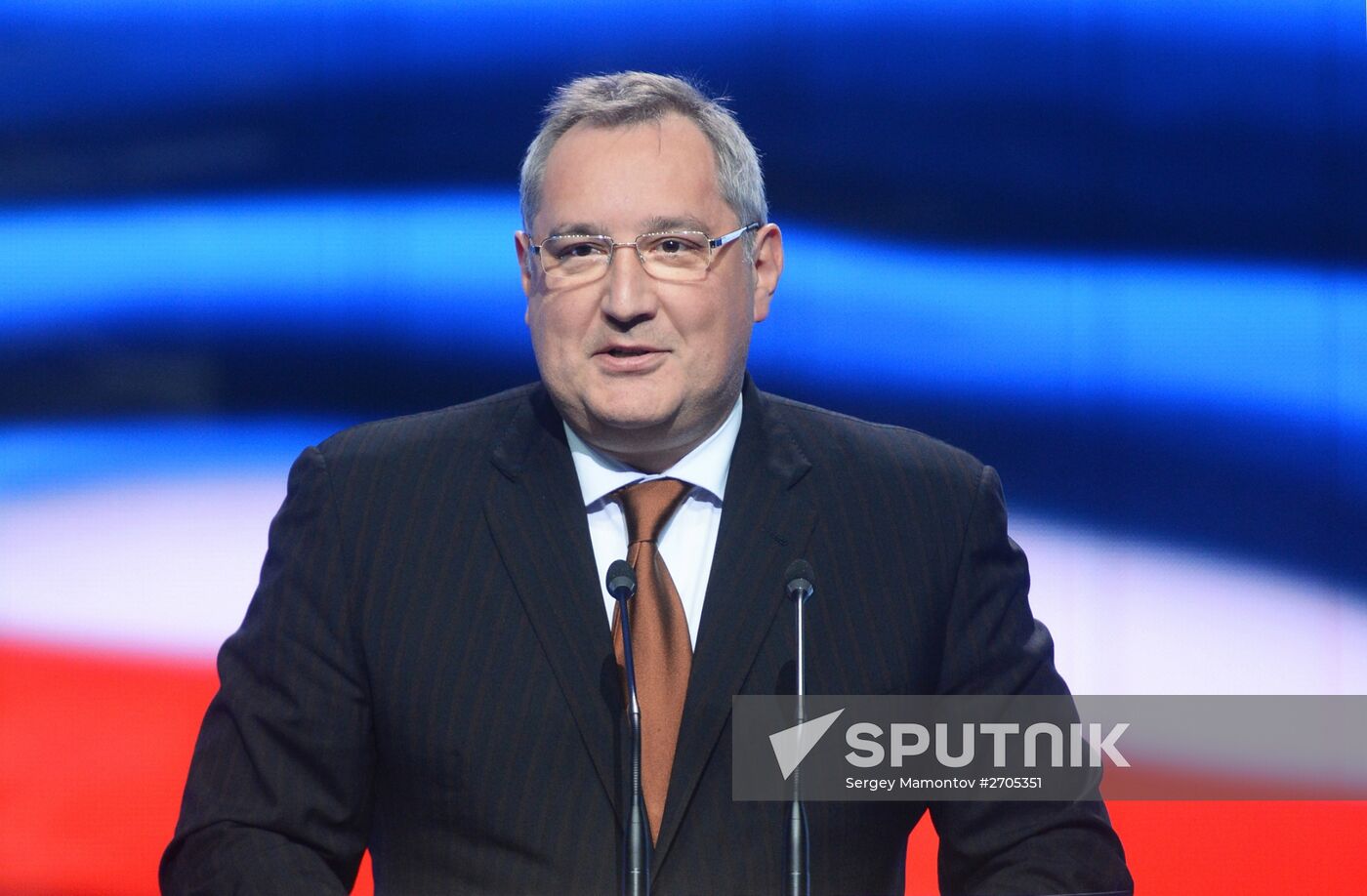 Rogozin addresses a gathering marking 70th anniversary of nuclear industry