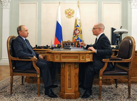 President Putin meets with Head of Rosatom Corporation Kirienko