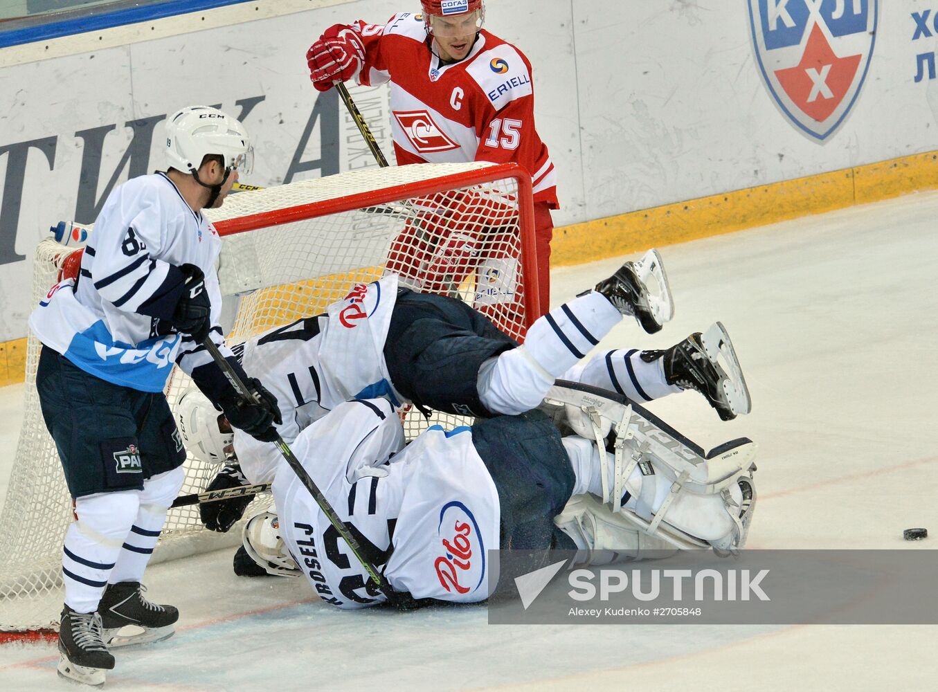Ice Hockey. KHL. Spartak vs. Medveščak