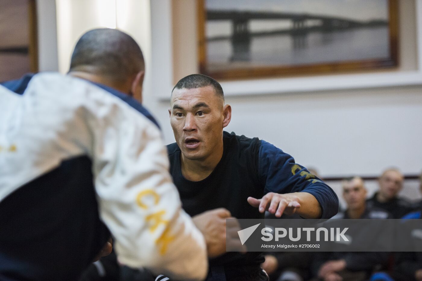 Tournament of the Tyva national fight competitions Huresh in the penitentiary No2 in the Omsk Region