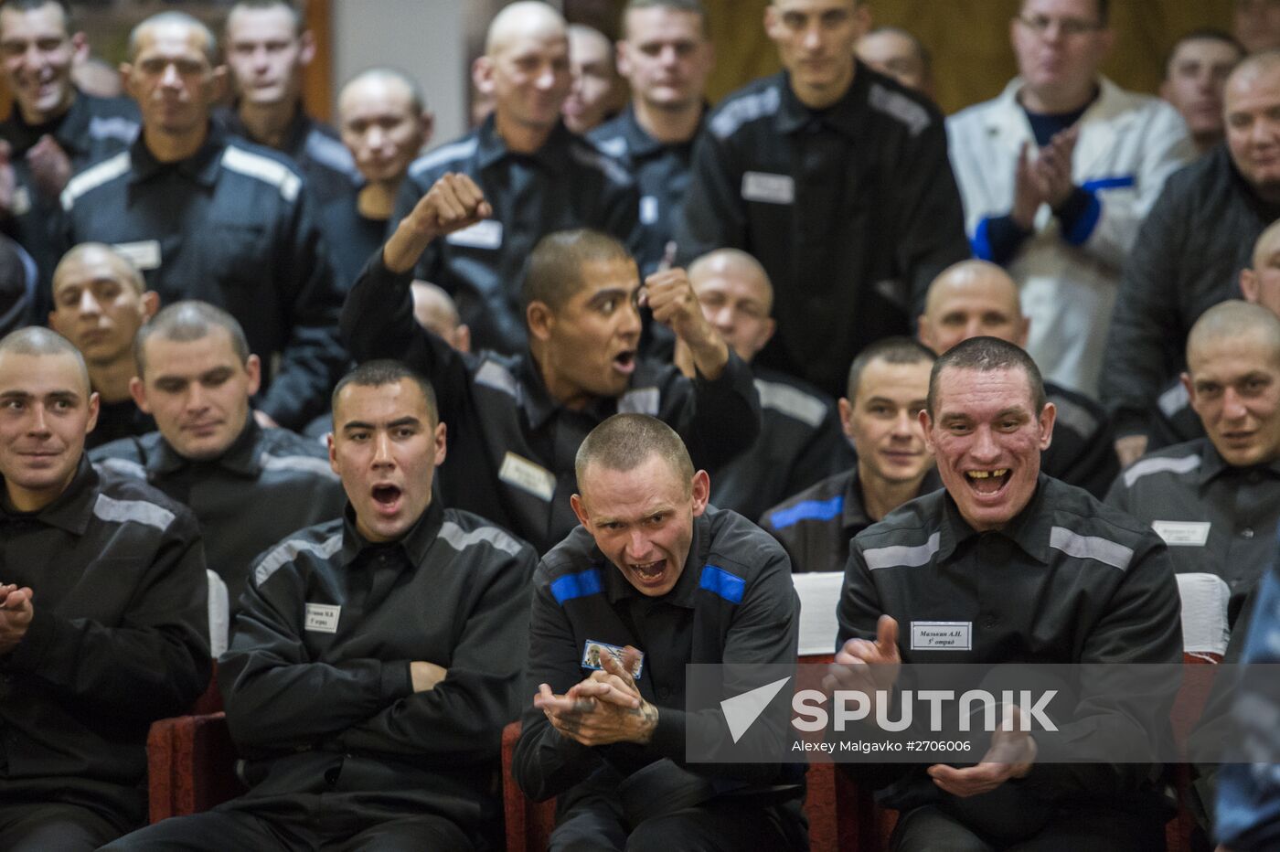 Tournament of the Tyva national fight competitions Huresh in the penitentiary No2 in the Omsk Region