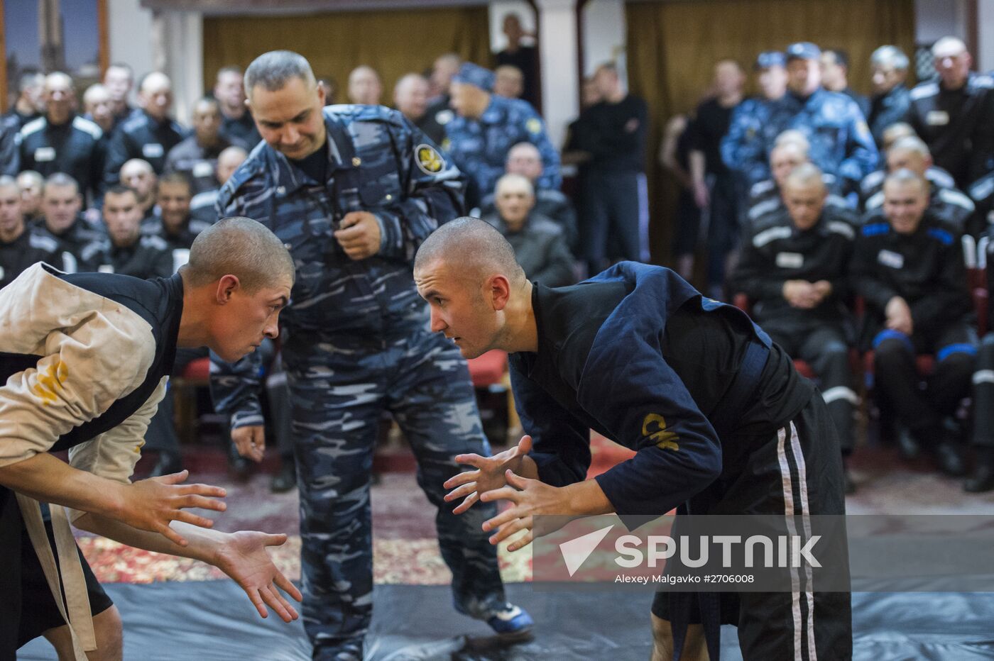 Tournament of the Tyva national fight competitions Huresh in the penitentiary No2 in the Omsk Region
