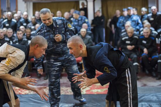 Tournament of the Tyva national fight competitions Huresh in the penitentiary No2 in the Omsk Region