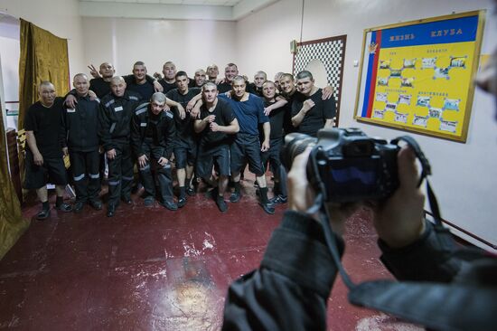 Tournament of the Tyva national fight competitions Huresh in the penitentiary No2 in the Omsk Region