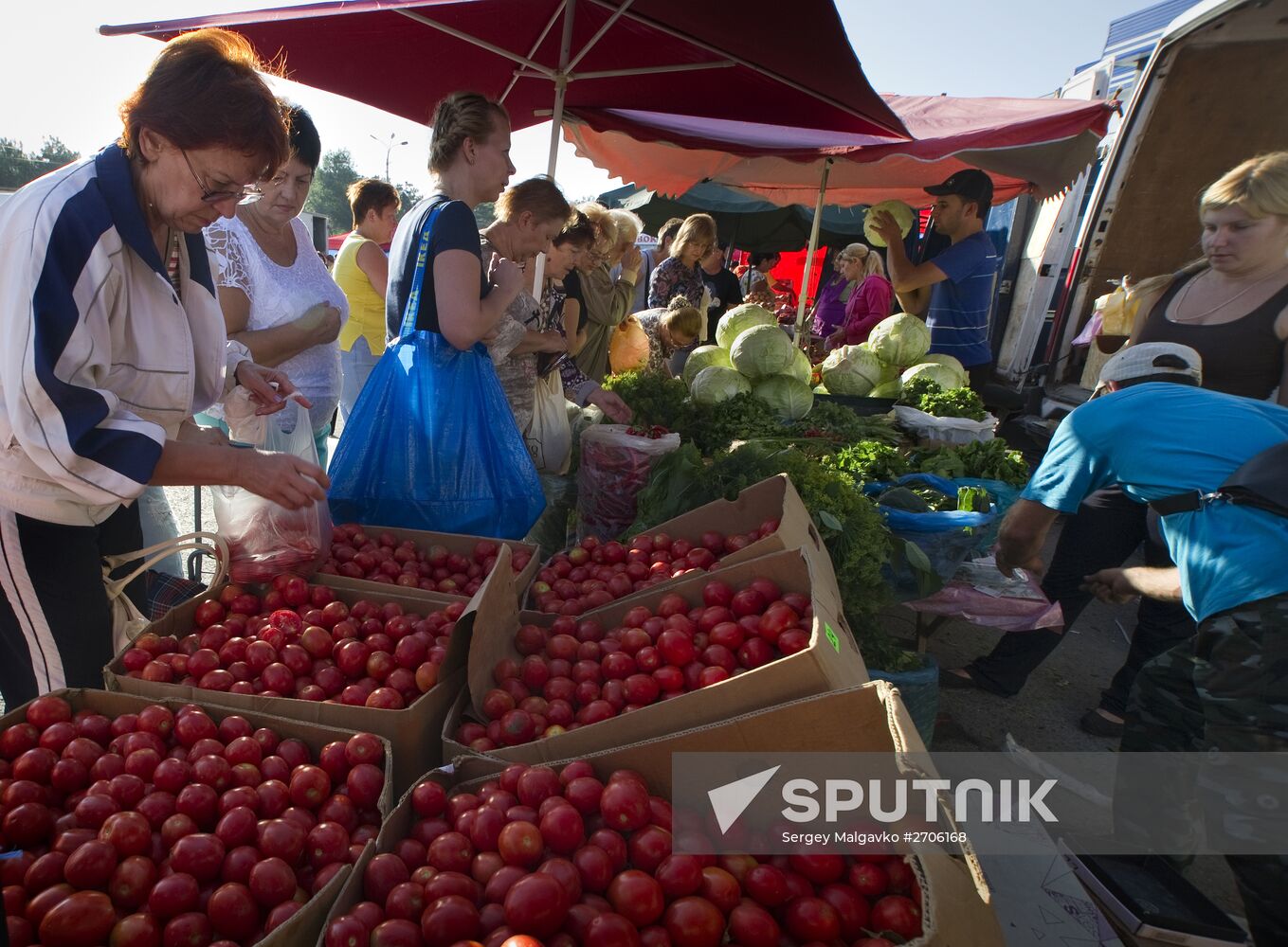 Fall agricultural fair in Simferopol