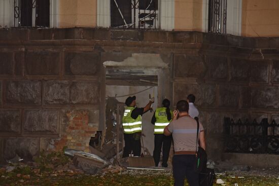 Bomb goes off outside Security Service building in central Odessa