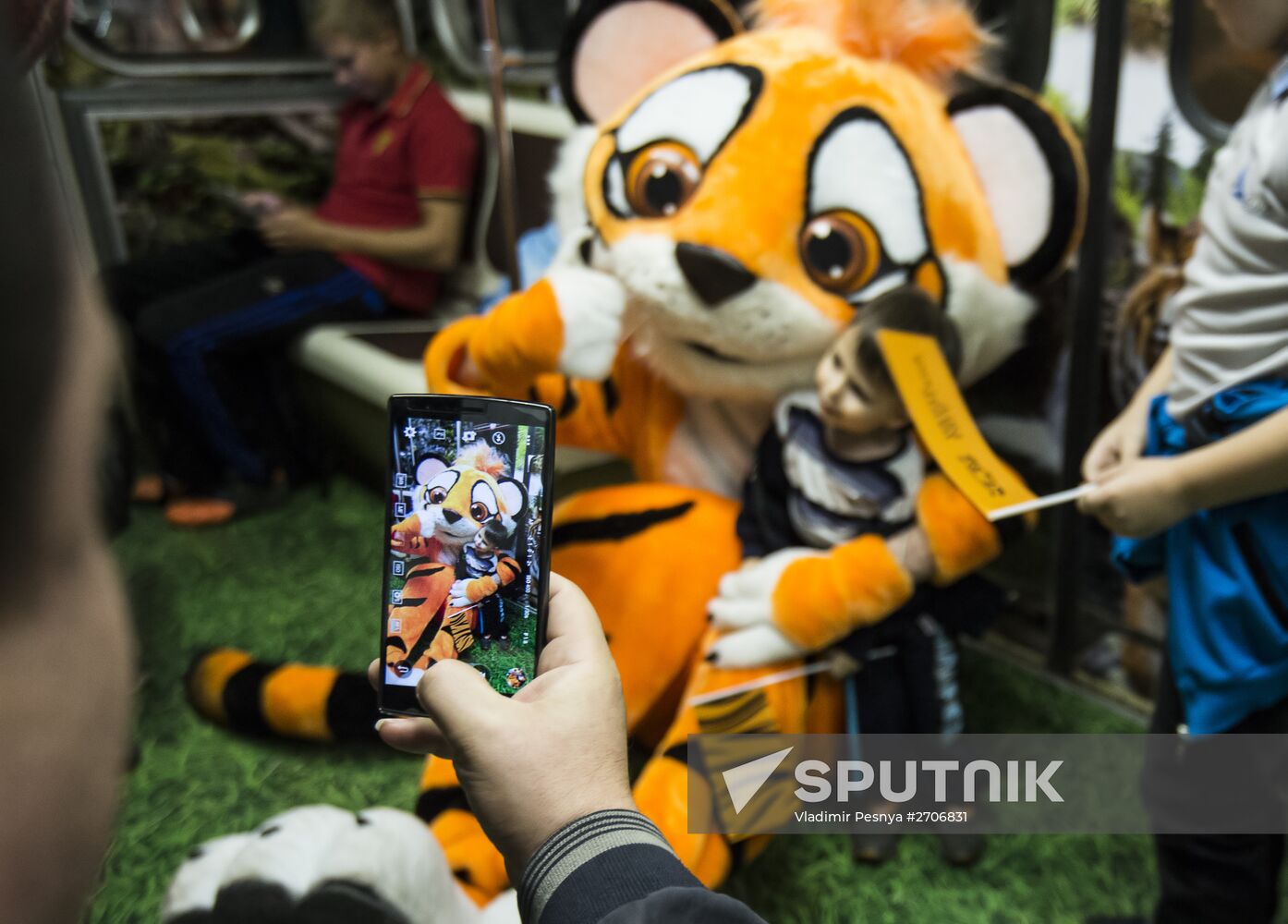 Presentation of Striped Express metro train