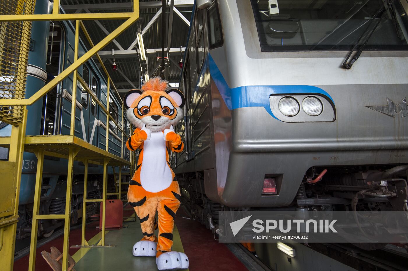 Presentation of Striped Express metro train
