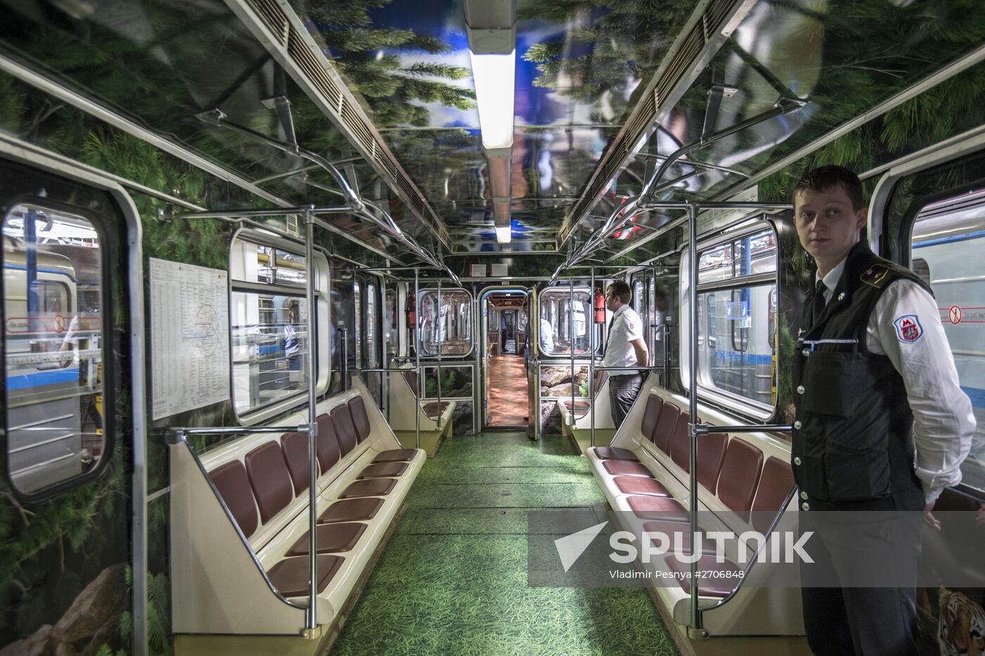 Presentation of Striped Express metro train
