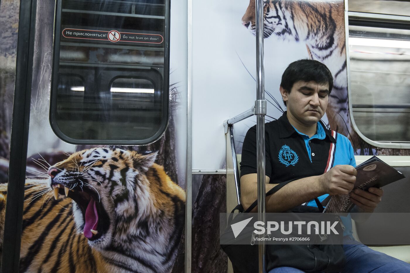 Presentation of Striped Express metro train