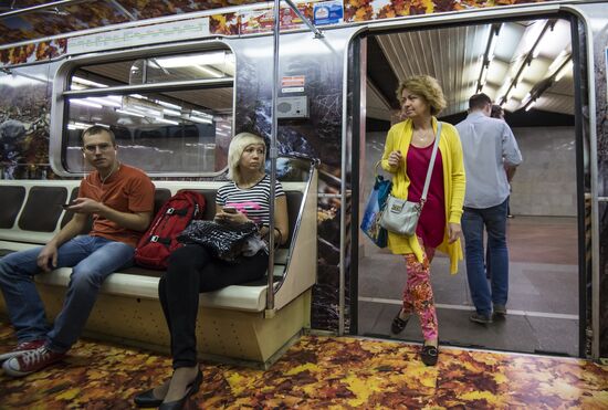 Presentation of Striped Express metro train