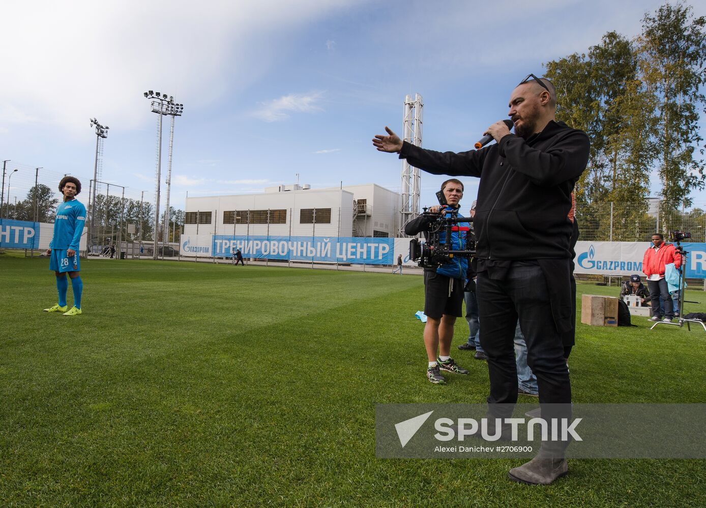 Filming FC Zenit for advertisement of Match TV