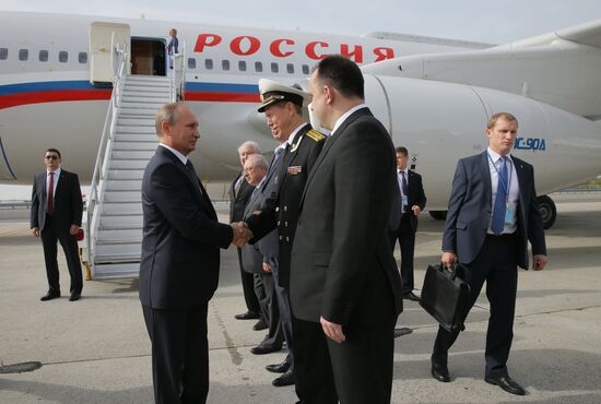 Russian President Vladimir Putin takes part in UN General Assembly's 70th session