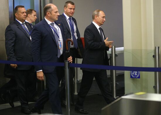 Russian President V.Putin takes part in UN General Assembly's 70th session